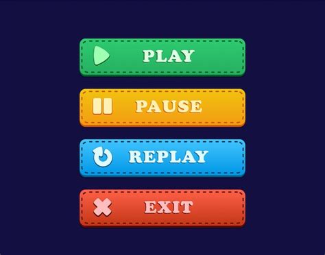 Game Over Screen With Replay Button .